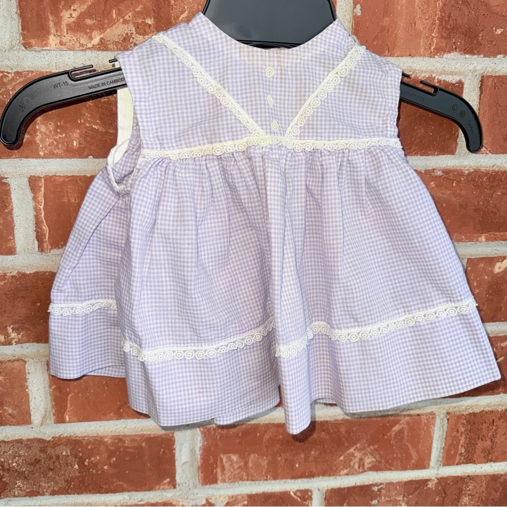Lilac vintage newborn dress